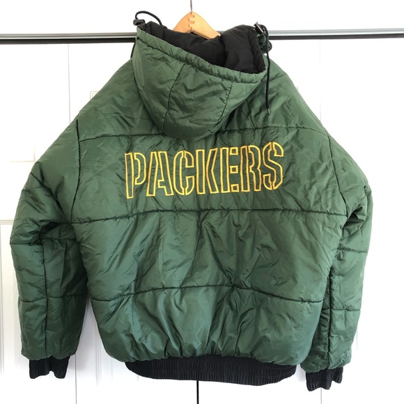 SOLD - Vintage Pro Player Reversable Greenbay Coat - Picture 8 of 8